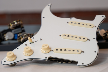 Sonderanfertigungen: Bestücktes Schlagbrett für Strat® (SSS)