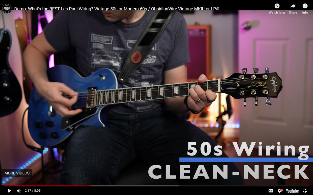 Load video: Demo Video - The Best Les Paul wiring