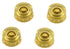 ObsidianWire Store | 24 Spline Speed Knobs for LP® & SG® (4 Pack Gold) by Obsidian Wire | 14.99